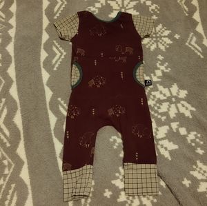 RAGS TO RACHES ROMPER S/S 6-12M BISON